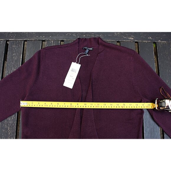 New w/Tags Eileen Fisher "Angle Cardigan in Tencel Silk Interlock" Raisonette M - Picture 9 of 10
